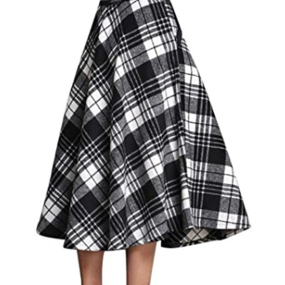 Womens High Elastic Waist Maxi Skirt A-line - Picture 2 of 3